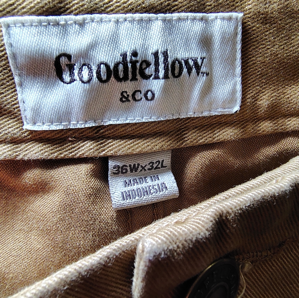 Goodfellow & Co Slim Fit Chino Pants 36x32 Tan NWOT - Picture 10 of 10